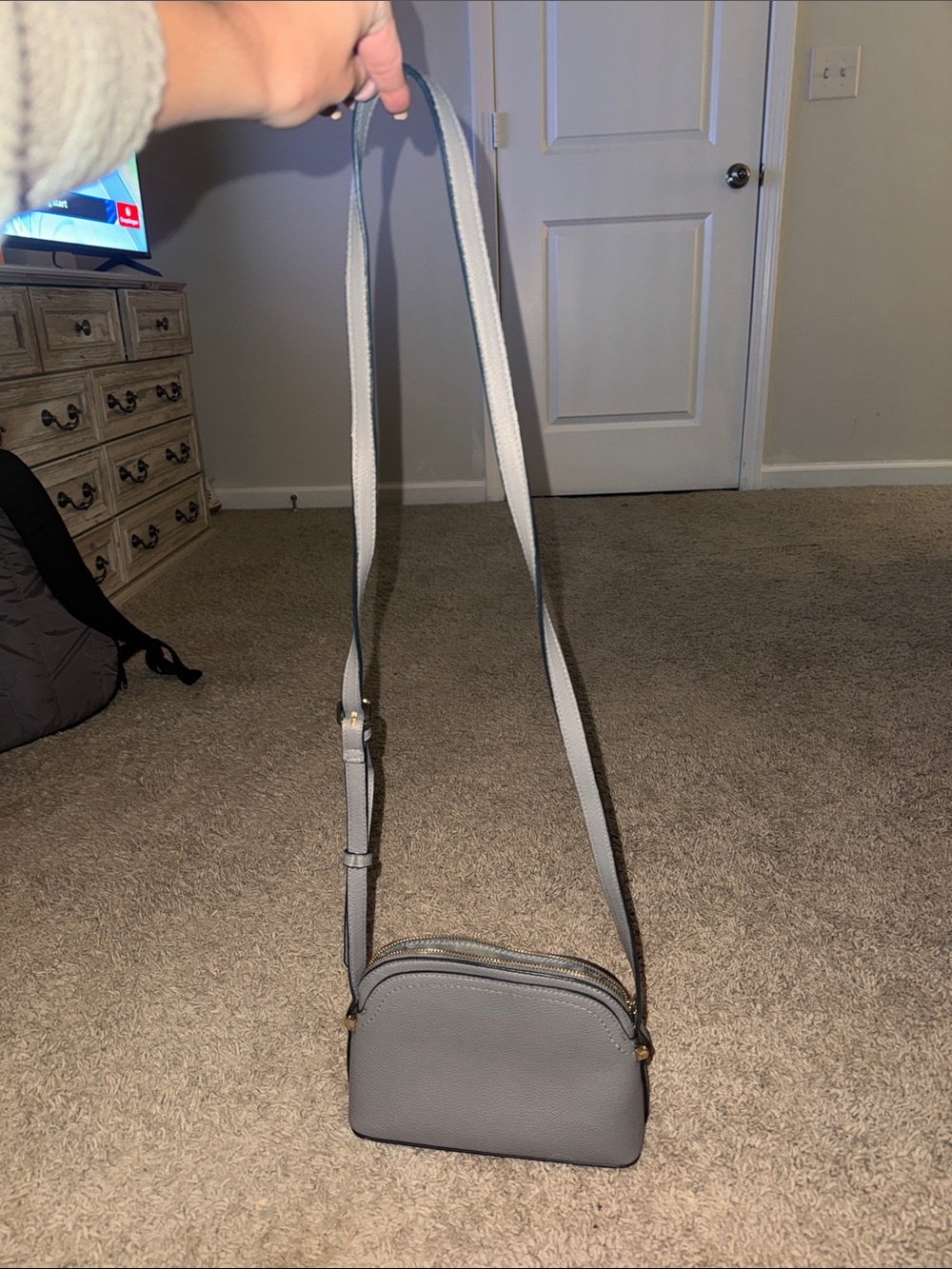 Gray Crossbody Shoulder Bag